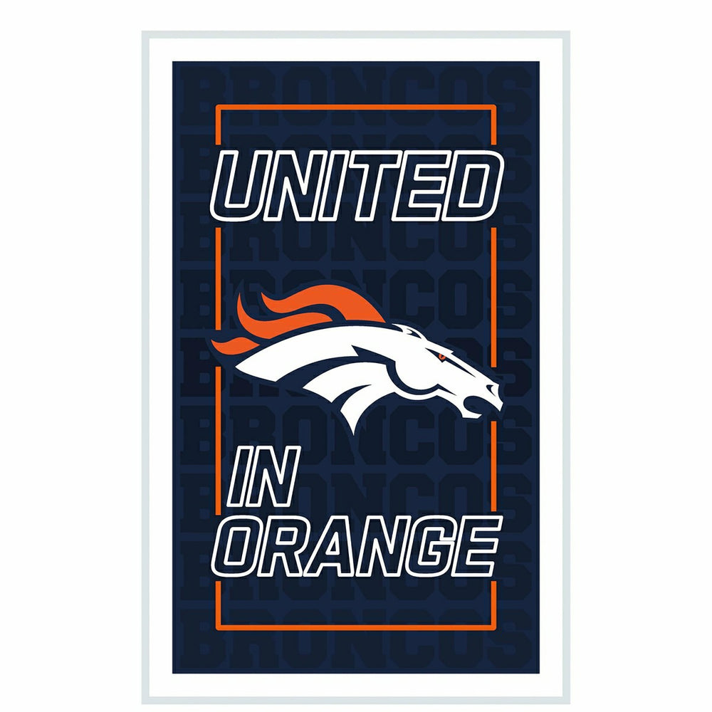 Denver Broncos NFL Football Rectangle Neolite LED Decor, NFL, Home