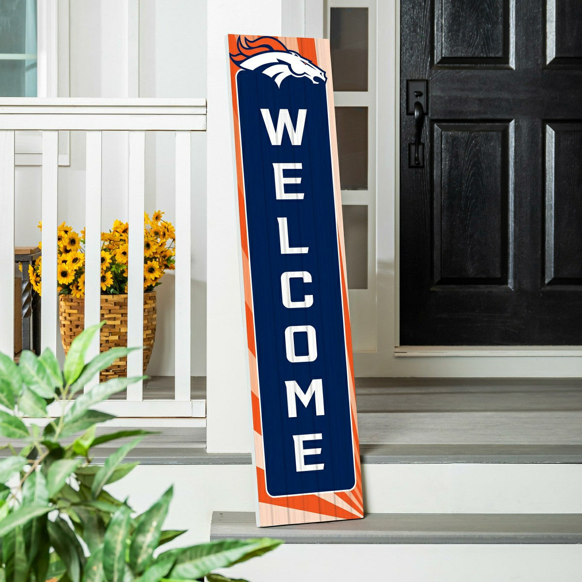 Denver Broncos Summer Seasonal Single Sided Large Leaner, 46", NFL, Home