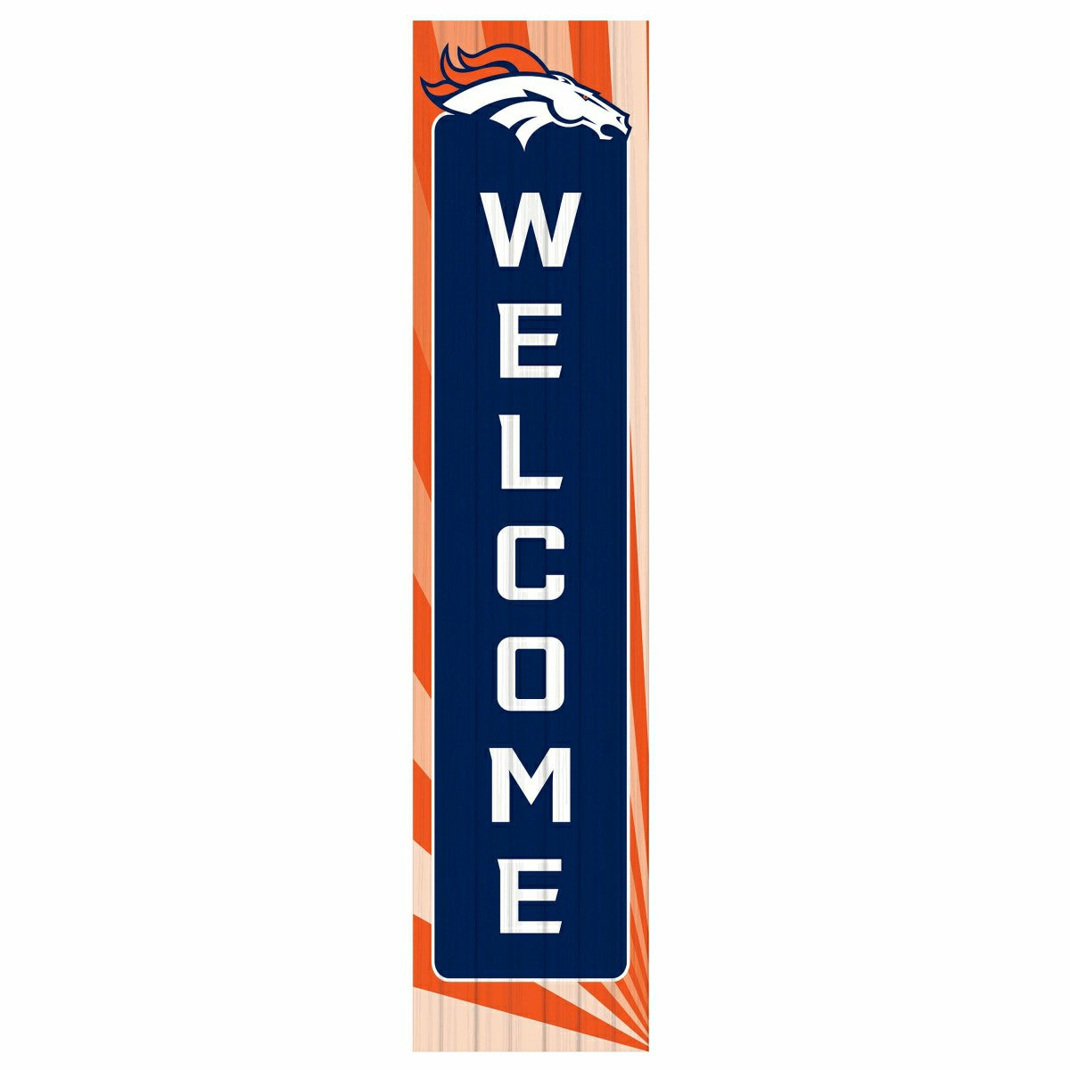 Denver Broncos Summer Seasonal Single Sided Large Leaner, 46", NFL, Home