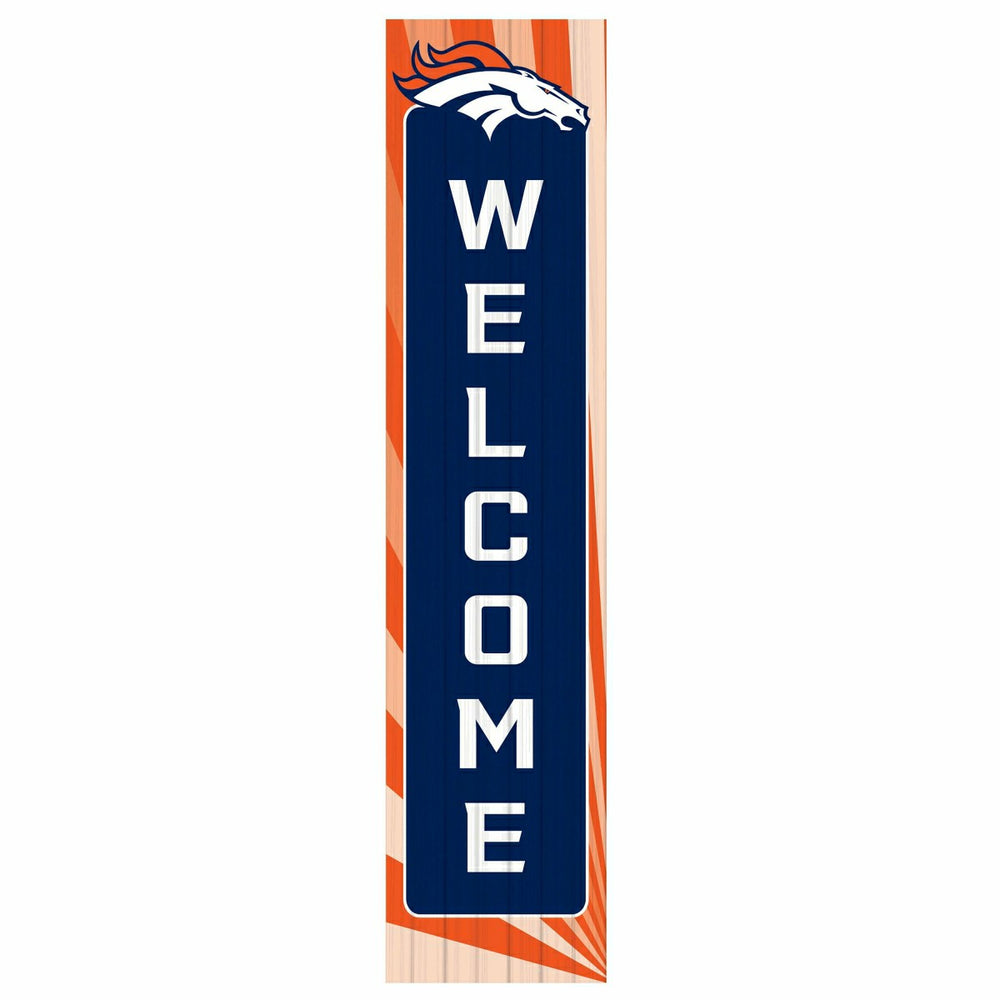 Denver Broncos Summer Seasonal Single Sided Large Leaner, 46", NFL, Home