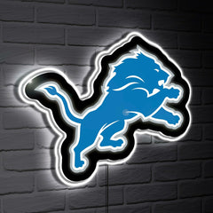 Detroit Lions LED Wall Decor, Glazelite, Logo, NFL, Home
