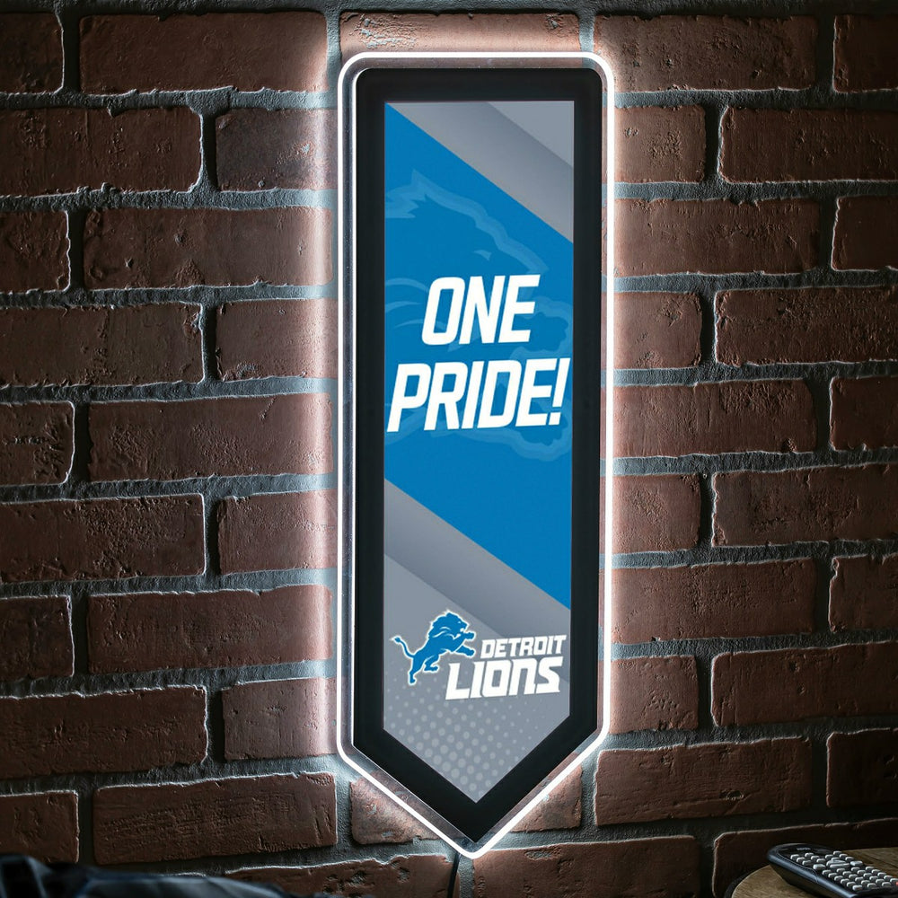 LED Wall Decor, Pennant, Detroit Lions, NFL, Home
