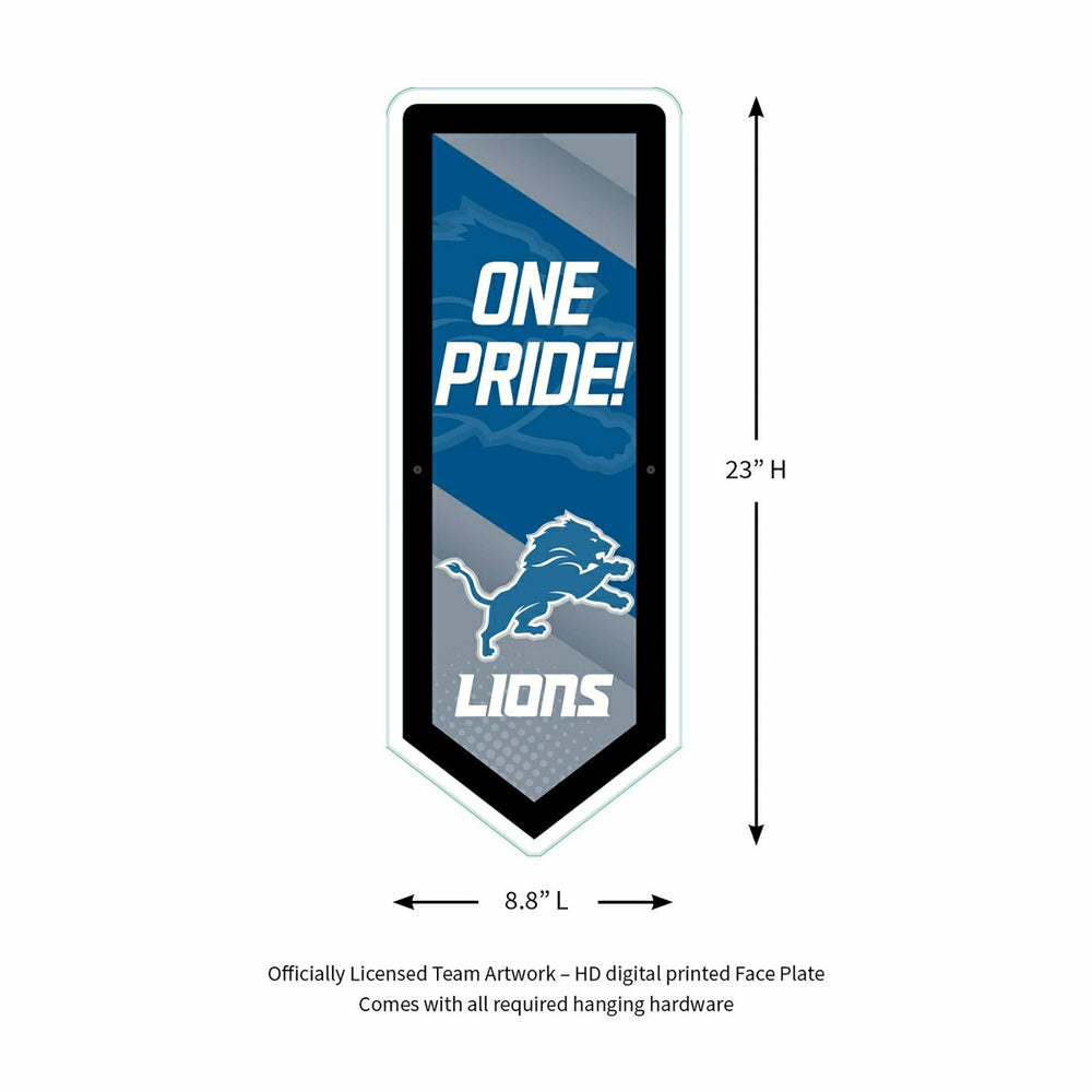 LED Wall Decor, Pennant, Detroit Lions, NFL, Home