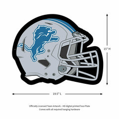 LED Wall Decor, Helmet, Detroit Lions, NFL, Home