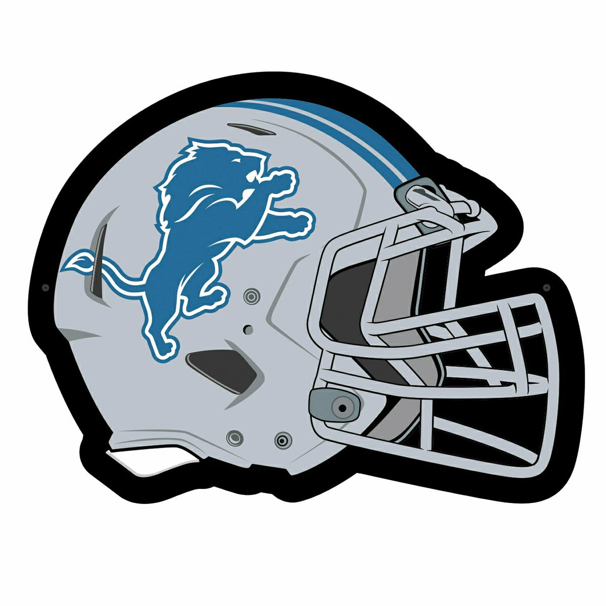 LED Wall Decor, Helmet, Detroit Lions, NFL, Home