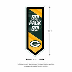 LED Wall Decor, Pennant, Green Bay Packers, NFL, Home
