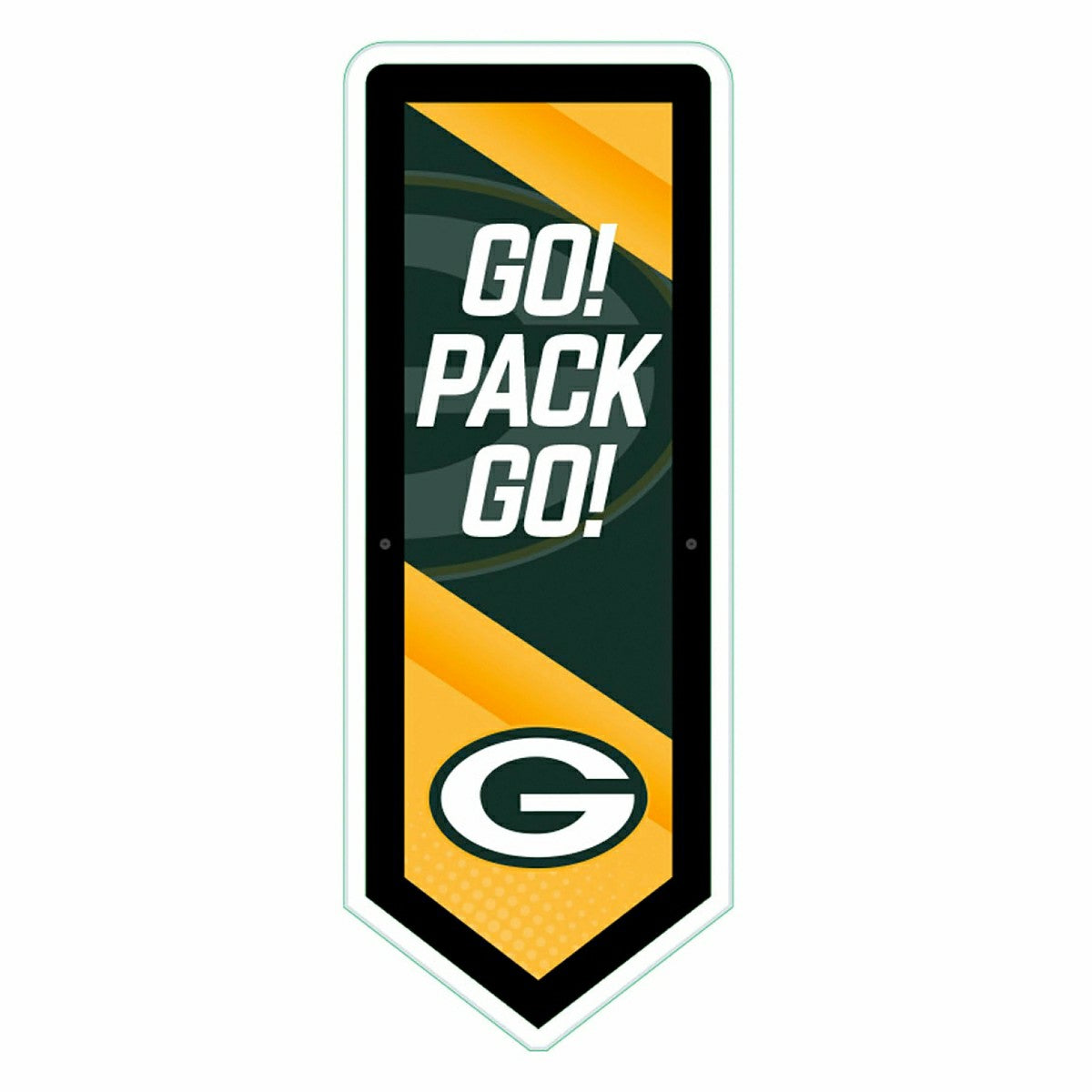 LED Wall Decor, Pennant, Green Bay Packers, NFL, Home