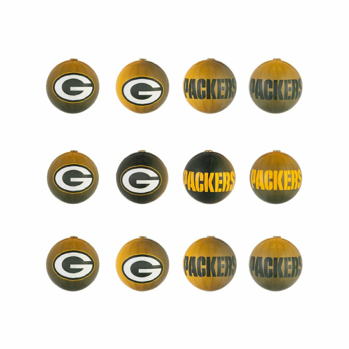 12pc Ornament Set, Green Bay Packers, NFL, Home