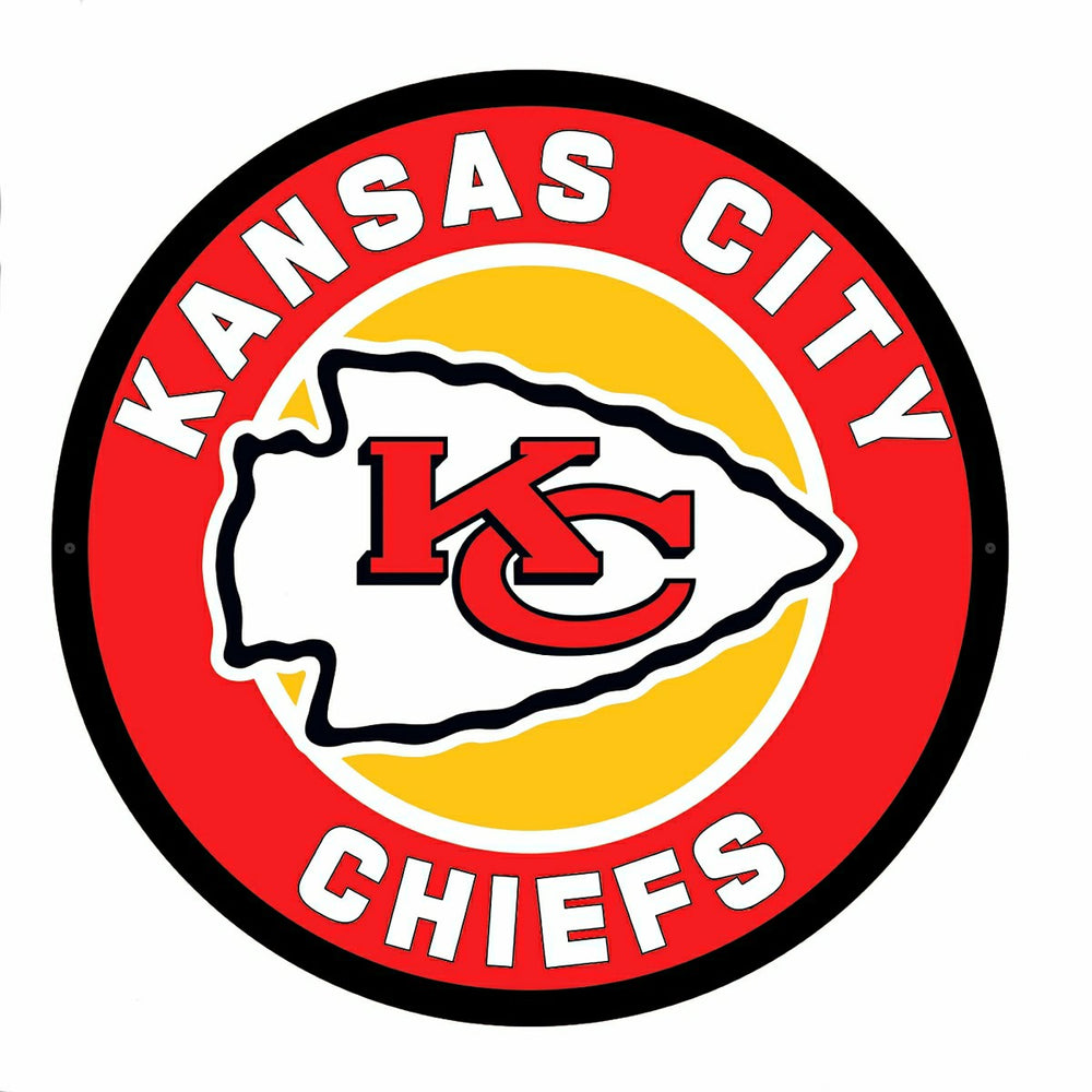 LED Wall Decor, Round, Kansas City Chiefs, NFL, Home