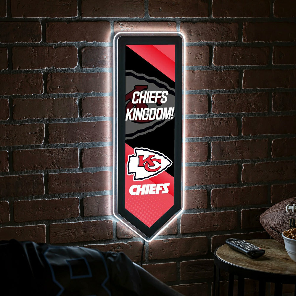 LED Wall Decor, Pennant, Kansas City Chiefs, NFL, Home