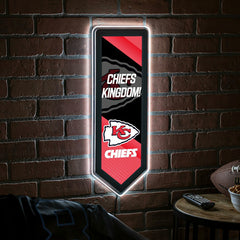 LED Wall Decor, Pennant, Kansas City Chiefs, NFL, Home
