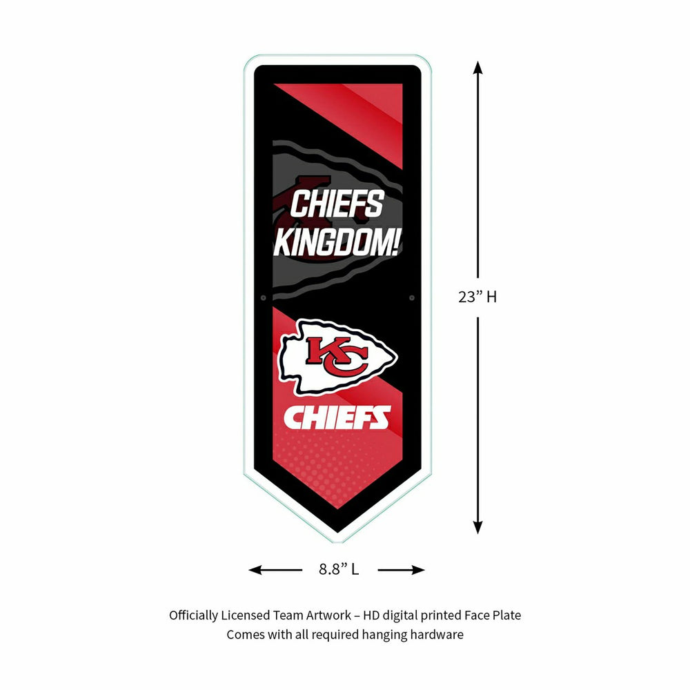 LED Wall Decor, Pennant, Kansas City Chiefs, NFL, Home