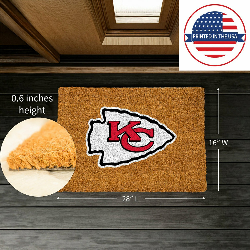 Coir Mat, 16"x28", Kansas City Chiefs, NFL