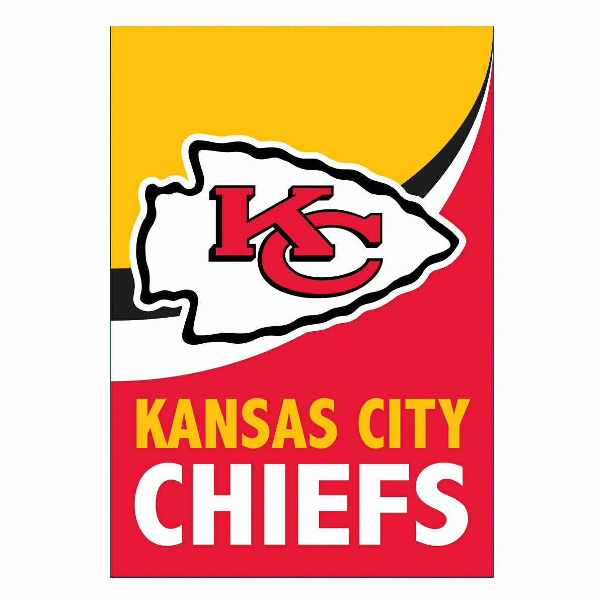 Kansas City Chiefs Burlap Flag GDN Size, NFL, Home