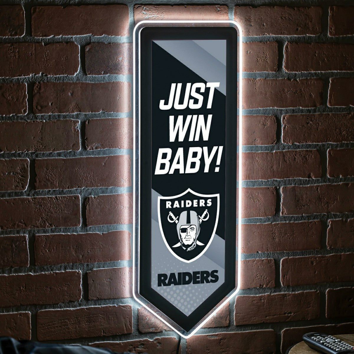 LED Wall Decor, Pennant, Las Vegas Raiders, NFL, Home