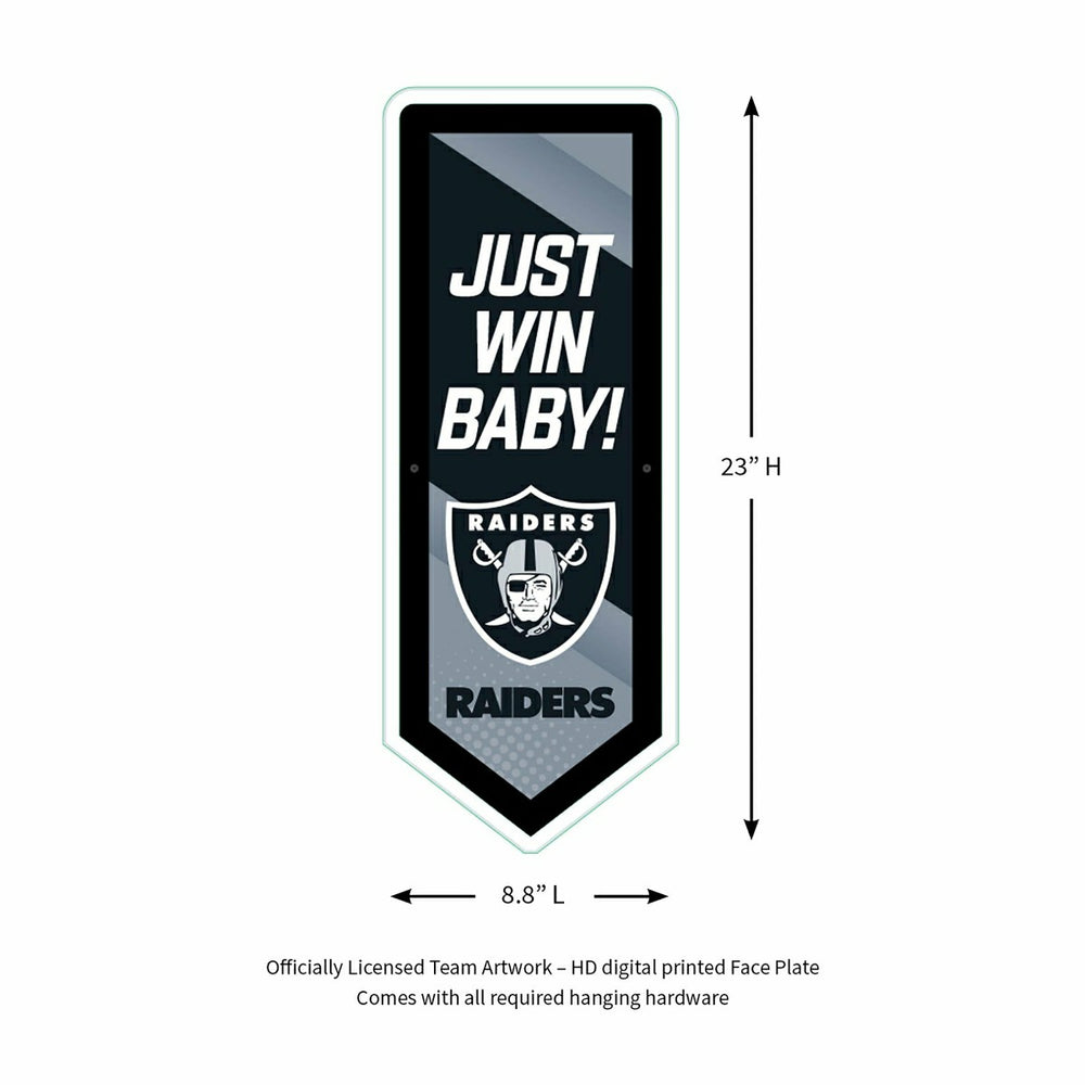 LED Wall Decor, Pennant, Las Vegas Raiders, NFL, Home