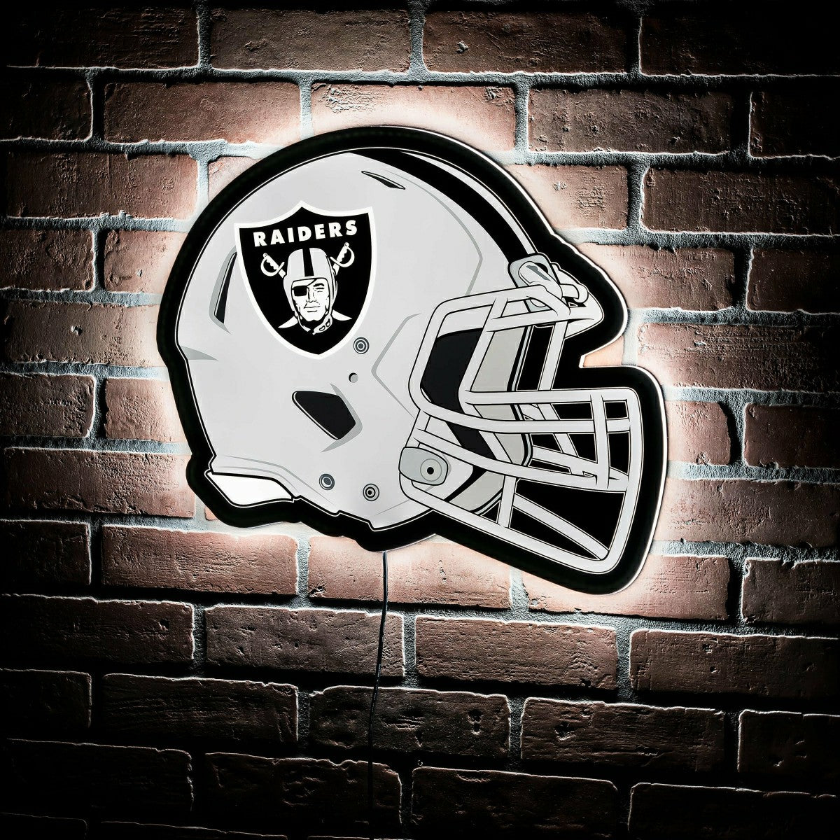 LED Wall Decor, Helmet, Las Vegas Raiders, NFL, Home