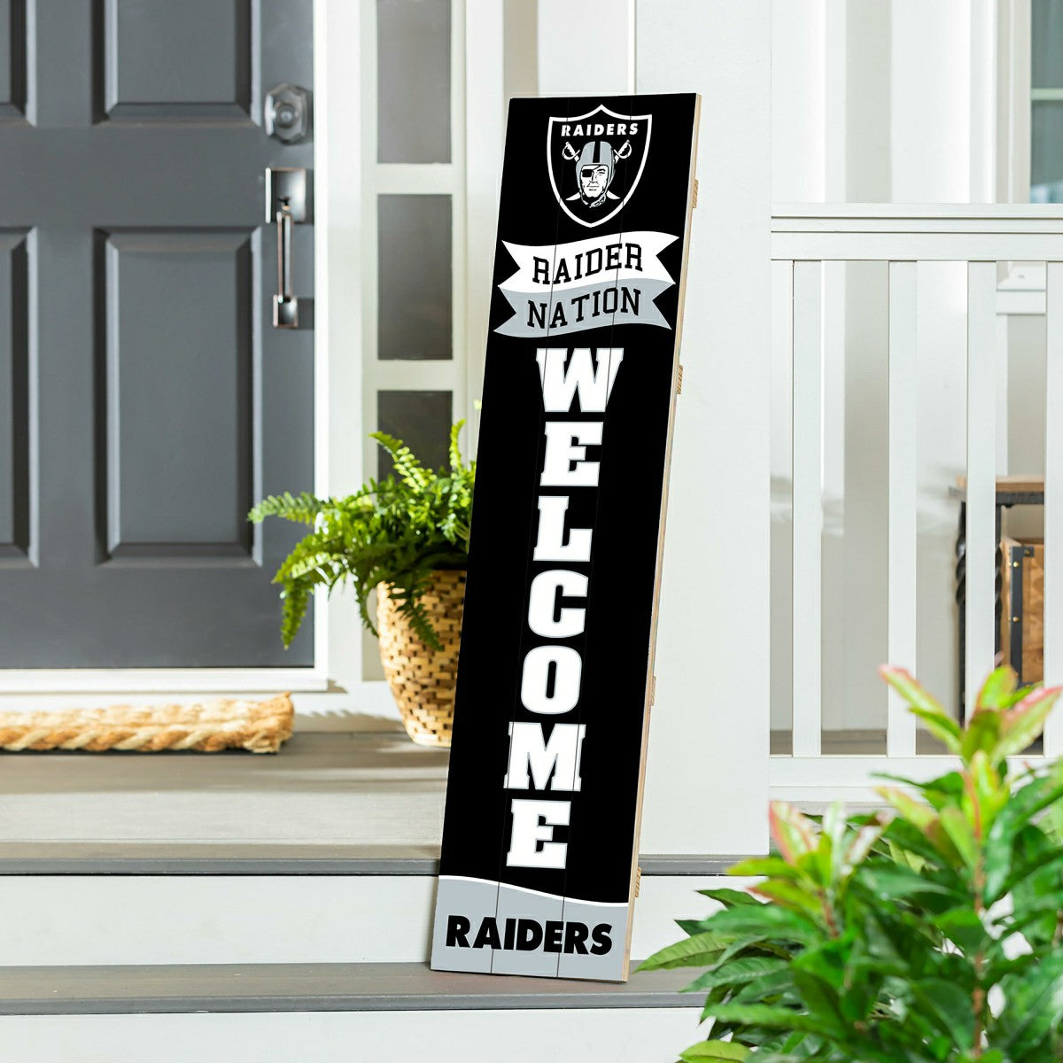 Las Vegas Raiders Large Single Sided Leaner, 46", NFL, Home