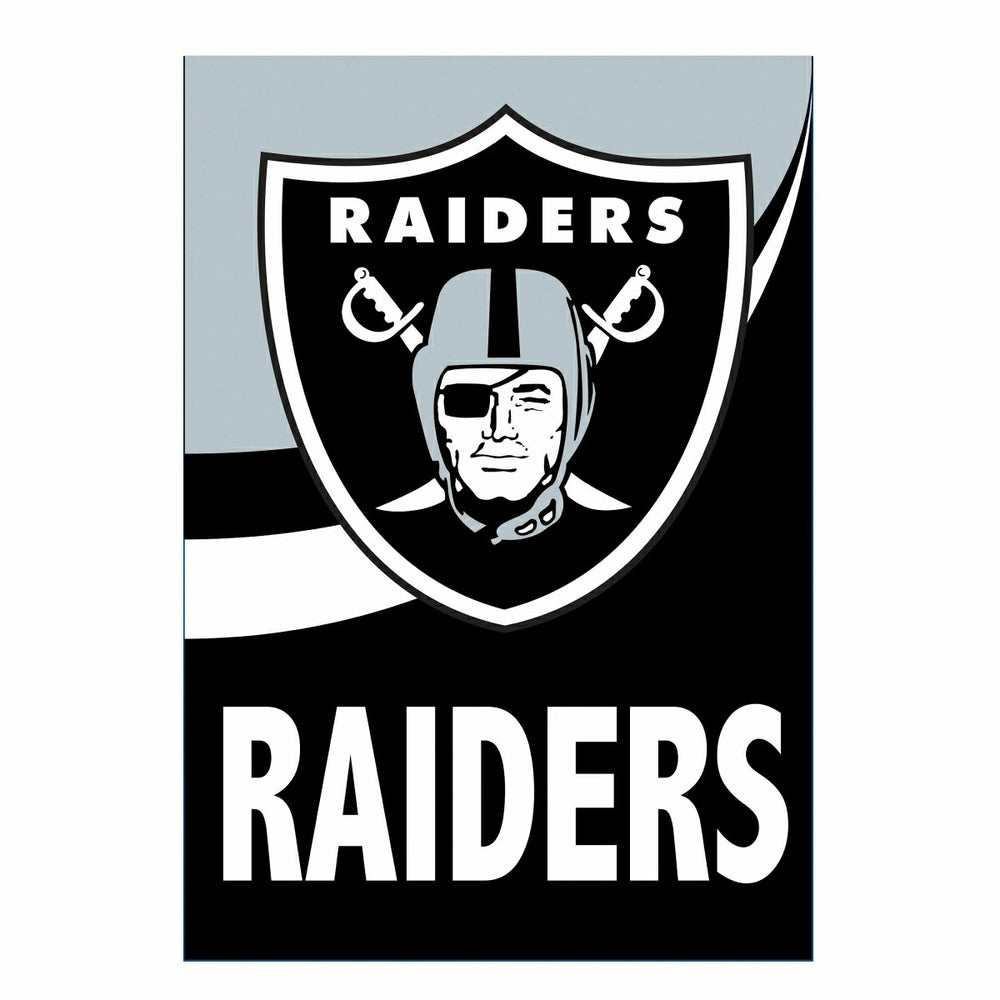 Las Vegas Raiders Burlap Flag GDN Size, NFL, Home