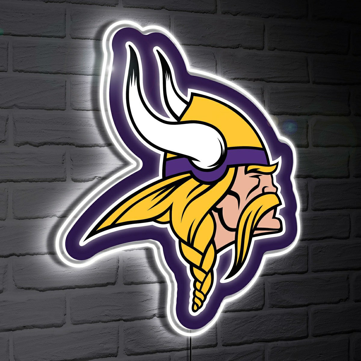 Minnesota Vikings LED Wall Decor, Glazelite, Logo, NFL, Home