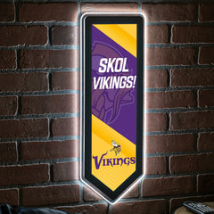 LED Wall Decor, Pennant, Minnesota Vikings, NFL, Home