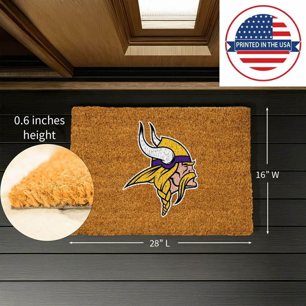 Coir Mat, 16"x28", Minnesota Vikings, NFL