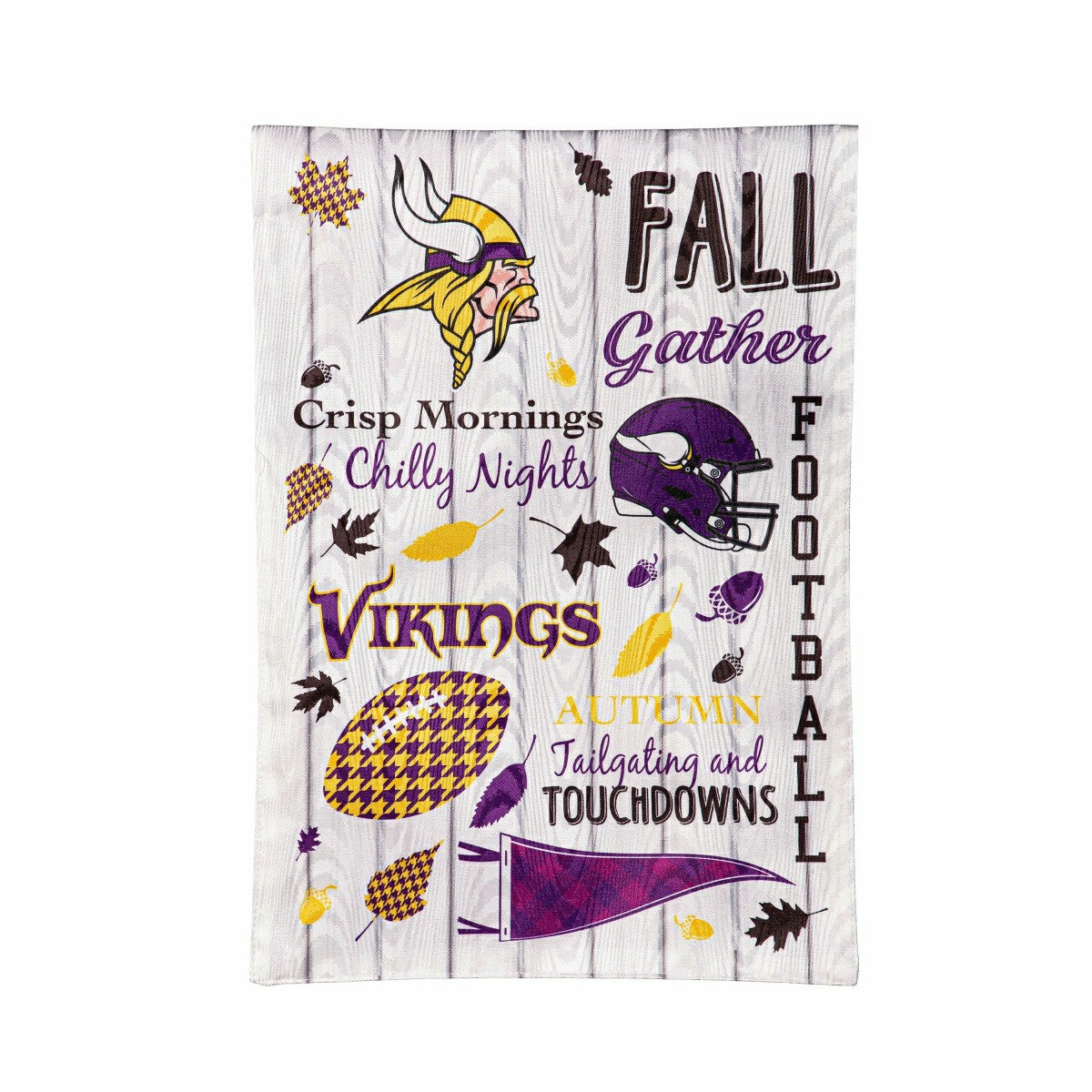 Minnesota Vikings, Moire Flag, GDN, Fall Seasonal, NFL, Home