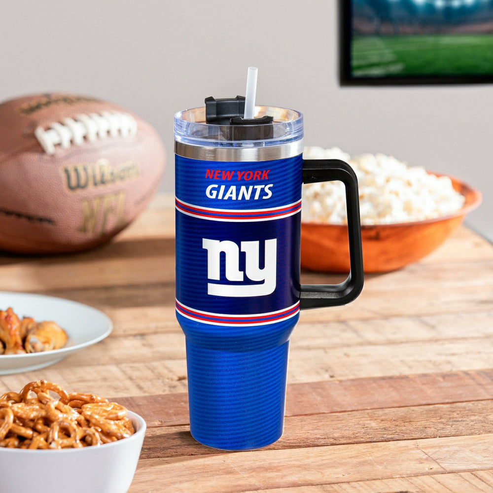 40oz Stainless Steel Canyon Cup w/ Straw, New York Giants, NFL, Home