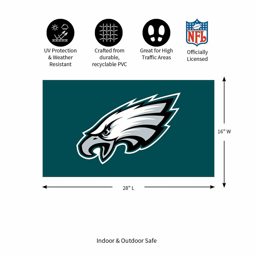 Full Color PVC Mat, 16" x 28", Philadelphia Eagles, NFL