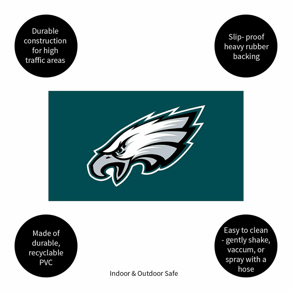 Full Color PVC Mat, 16" x 28", Philadelphia Eagles, NFL