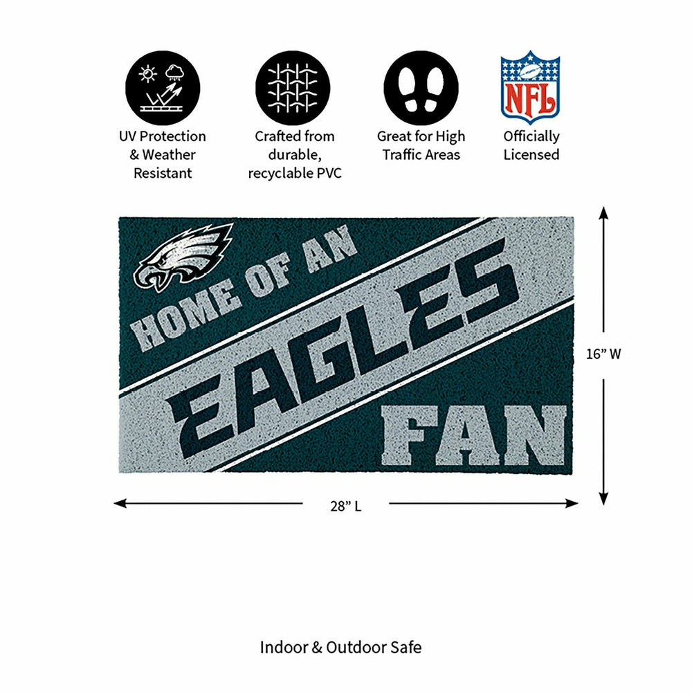 Philadelphia Eagles, PVC Mat COLOR, Home of a Fan, NFL