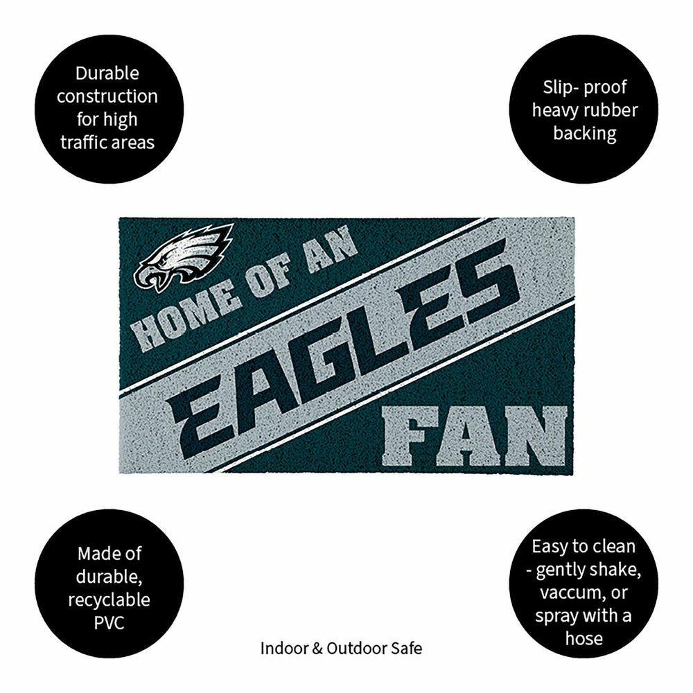 Philadelphia Eagles, PVC Mat COLOR, Home of a Fan, NFL