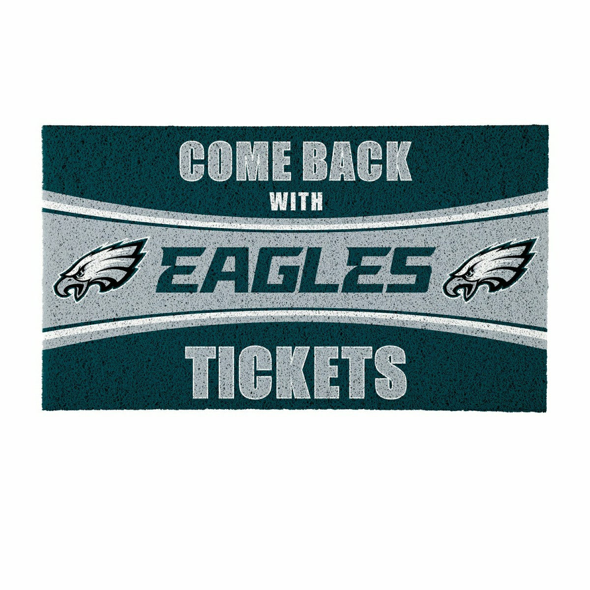 28" x 16" PVC Trapper Mat, Come Back with Tickets, Philadelphia Eagles, NFL