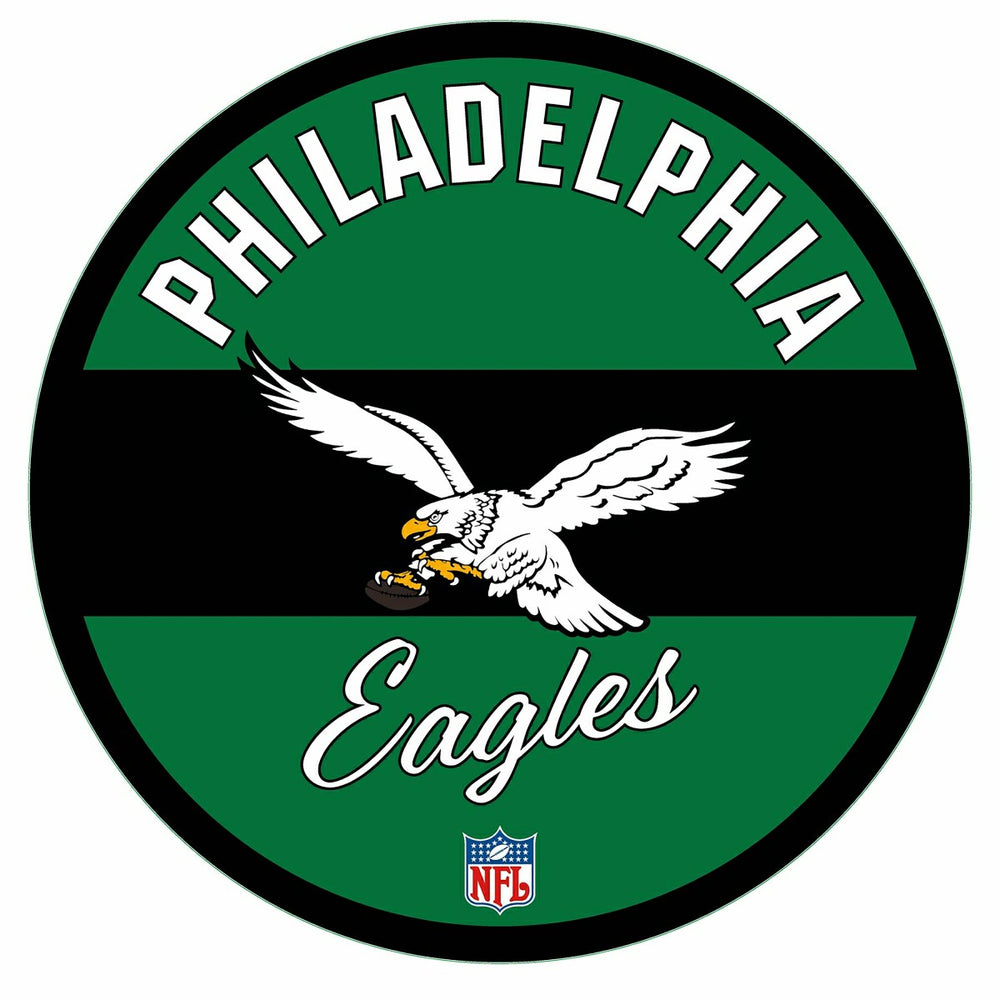 Philadelphia Eagles NFL Football Large Round Vintage Edgelite LED Deco, NFL, Home