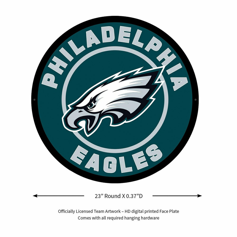 LED Wall Decor, Round, Philadelphia Eagles, NFL, Home