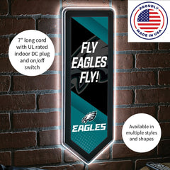 LED Wall Decor, Pennant, Philadelphia Eagles, NFL, Home