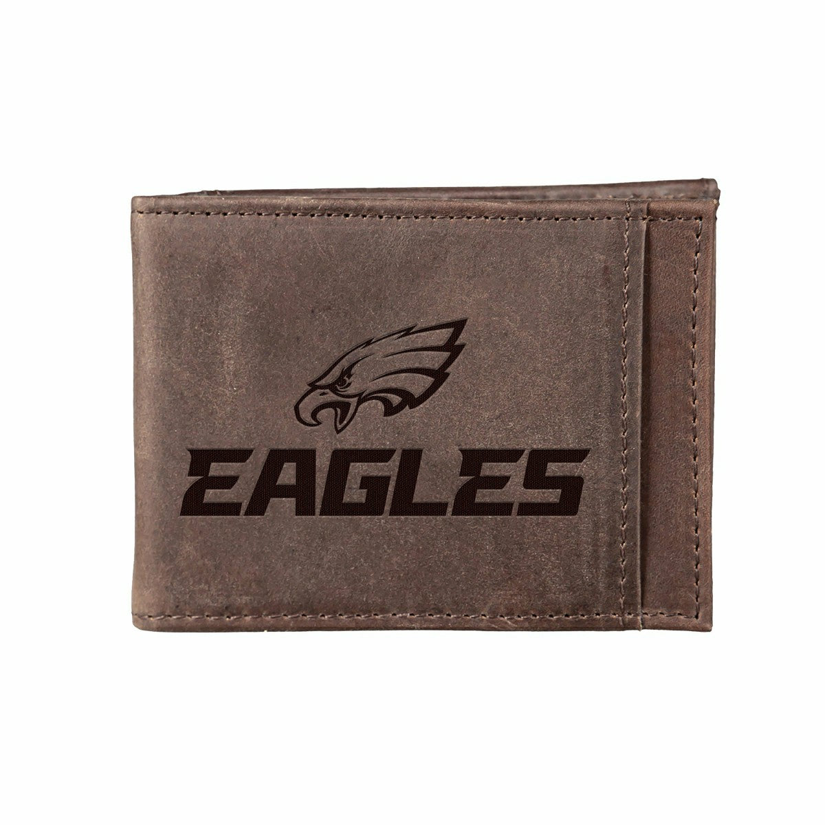Front Pocket Wallet w/ RFID Blocking, Philadelphia Eagles, Brown, NFL, Home