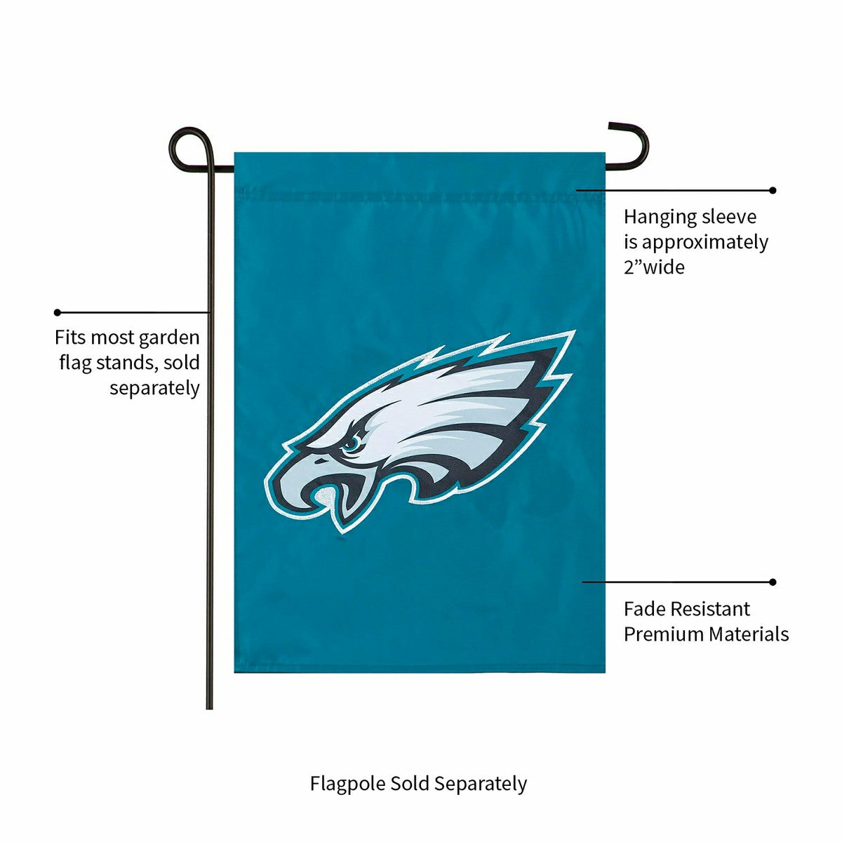 Philadelphia Eagles Applique Garden Flag, NFL, Home