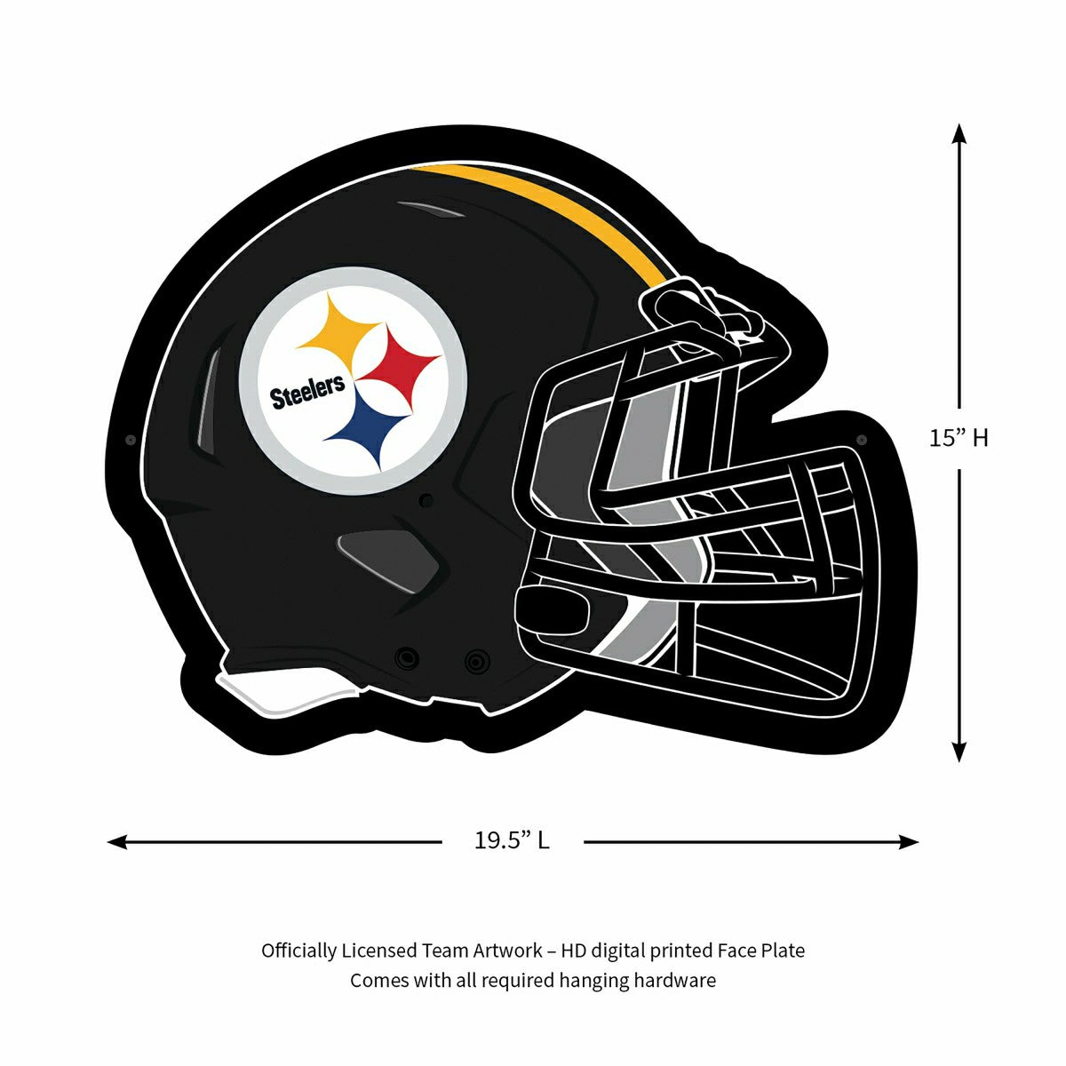 LED Wall Decor, Helmet, Pittsburgh Steelers, NFL, Home