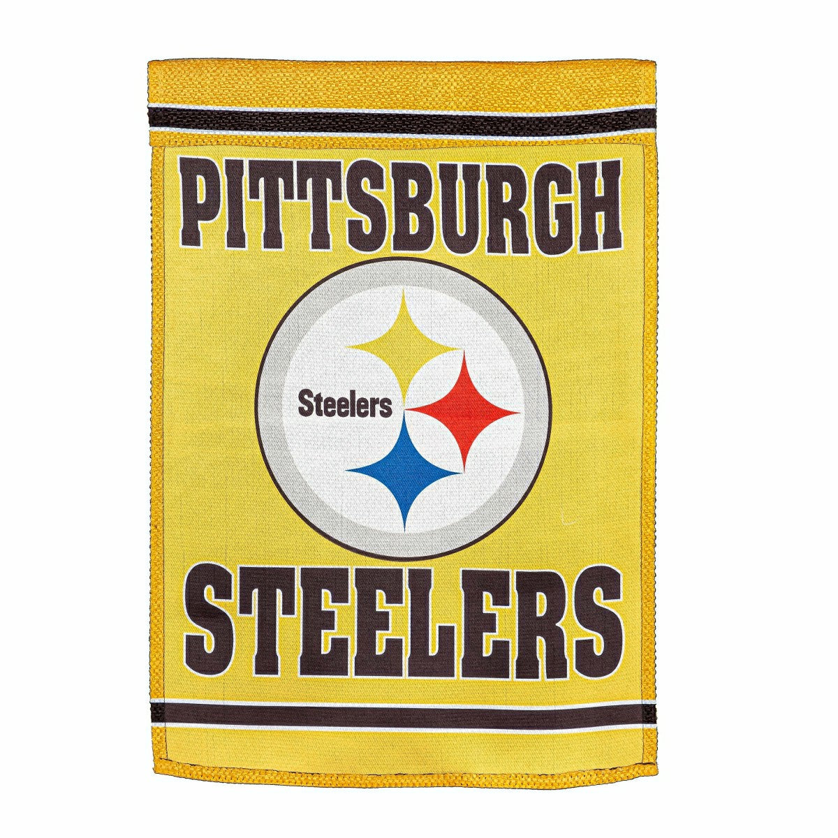 Embossed Suede Flag, House Size, Pittsburgh Steelers, NFL, Home