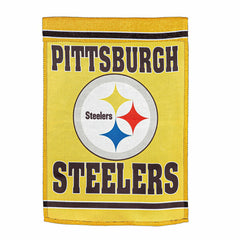 Embossed Suede Flag, House Size, Pittsburgh Steelers, NFL, Home