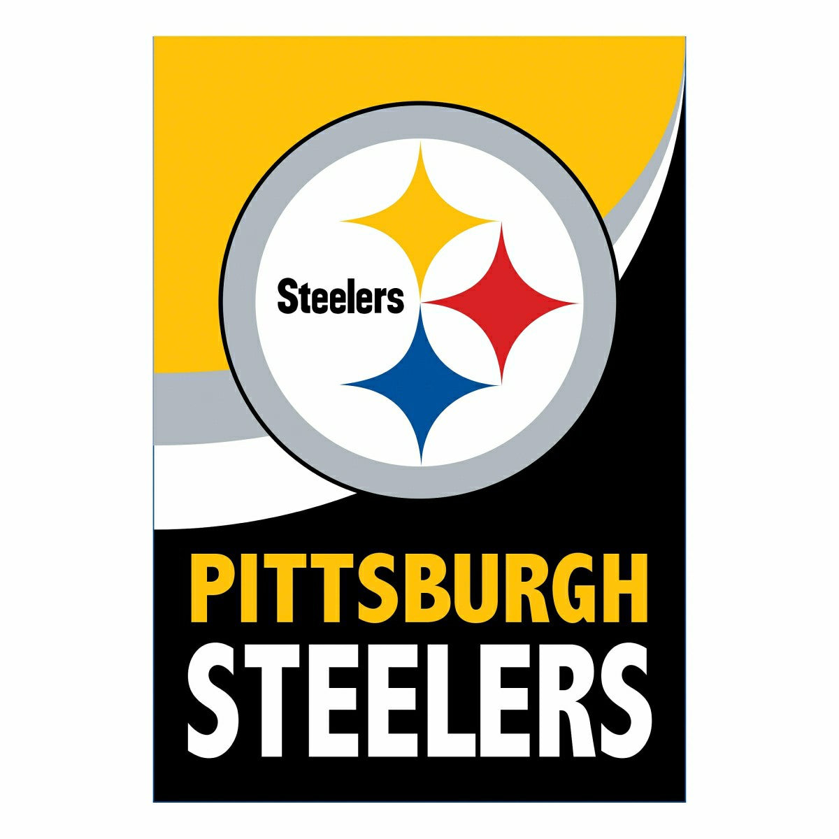 Pittsburgh Steelers Burlap Flag House Size, NFL, Home