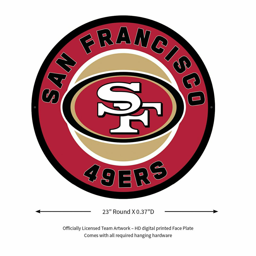 LED Wall Decor, Round, San Francisco 49ers, NFL, Home