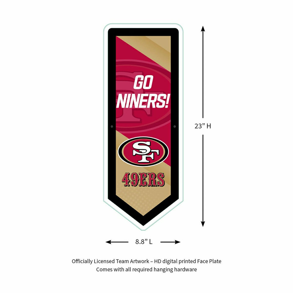 LED Wall Decor, Pennant, San Francisco 49ers, NFL, Home