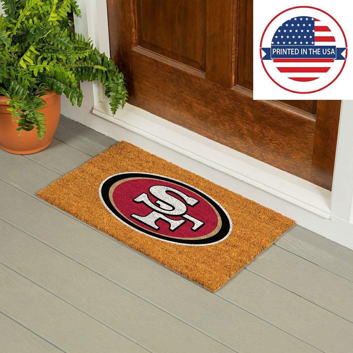 Coir Mat, 16"x28", San Francisco 49ers, NFL