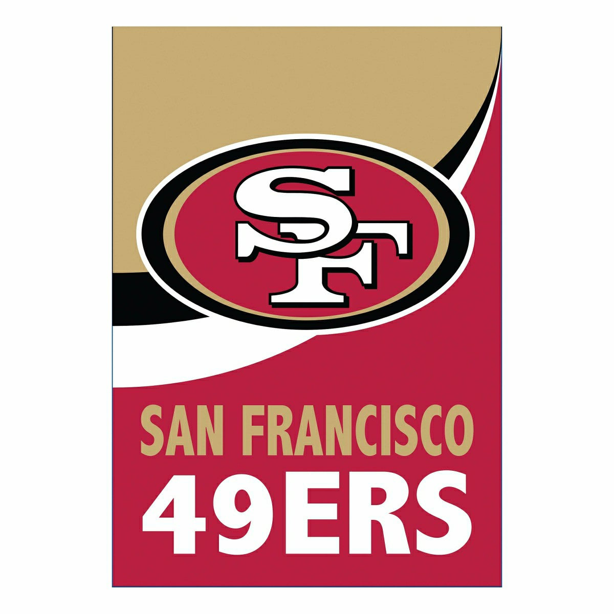 San Francisco 49ers Burlap Flag GDN Size, NFL, Home