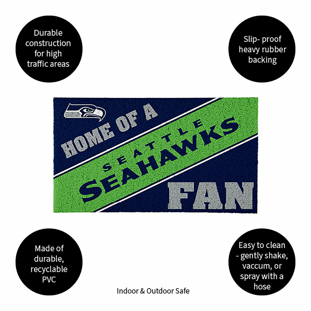 Seattle Seahawks, PVC Mat COLOR, Home of a Fan, NFL