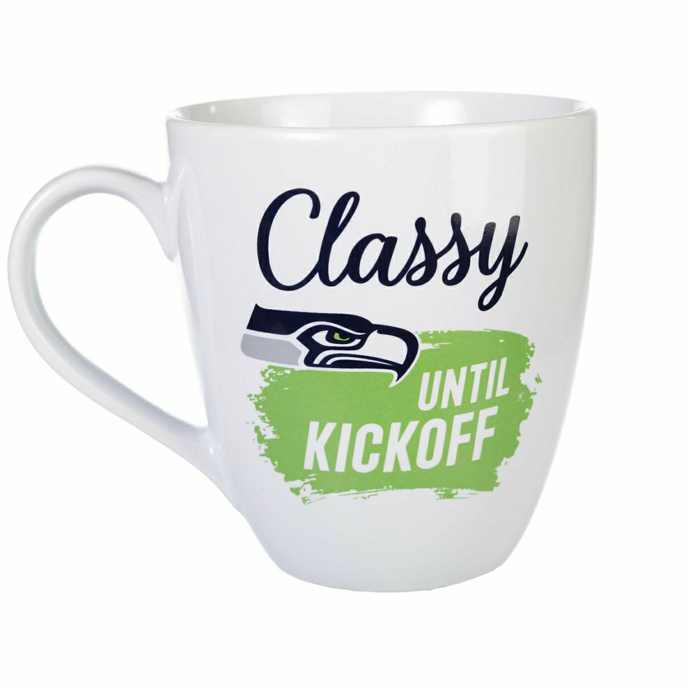 Seattle Seahawks, Ceramic Cup O'Java 17oz Gift Set, NFL, Home