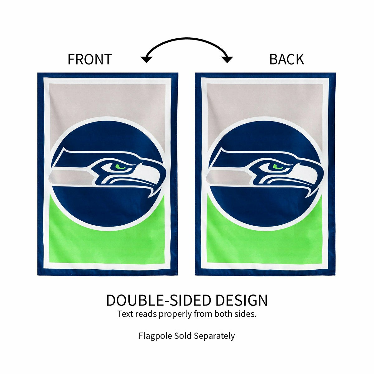 Flag, DS New Burlap, Reg, Seattle Seahawks, NFL, Home