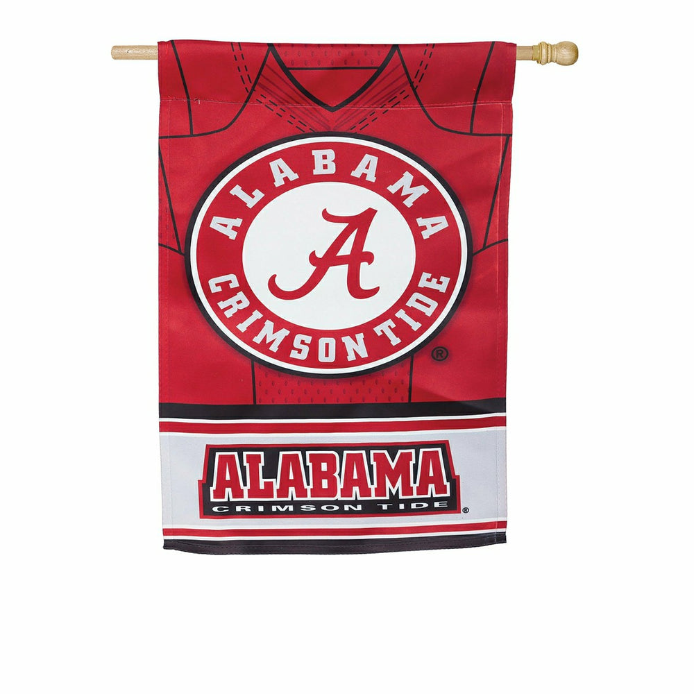Team Sports America Alabama Crimson Tide Double Sided Jersey Suede House Flag, 29 x 43 inches, Home, Collegiate
